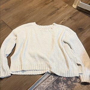 Aerie cream cropped sweater